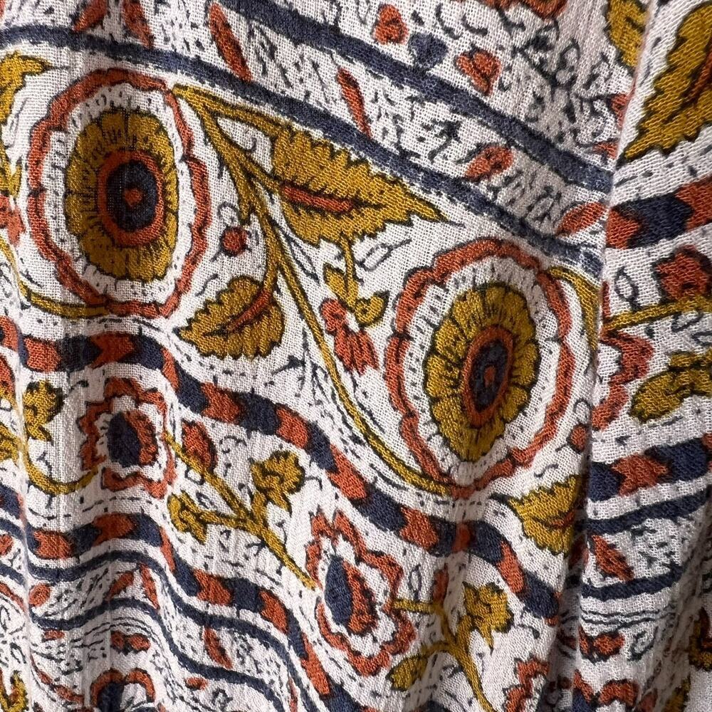 O'Neill Romper Womens Size Small Wrap Boho Floral Earth Tones Drawstring Hippy - Picture 11 of 16